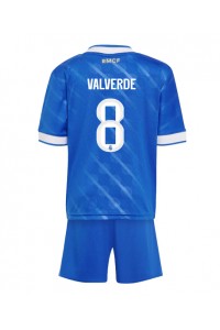 Real Madrid Federico Valverde #8 Jalkapallovaatteet Lasten Kolmas peliasu 2025-26 Lyhythihainen (+ Lyhyet housut)